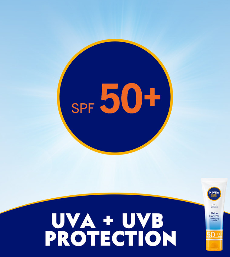SUN UV Face Shine Control Face Cream, SPF 50, Tube 50ml