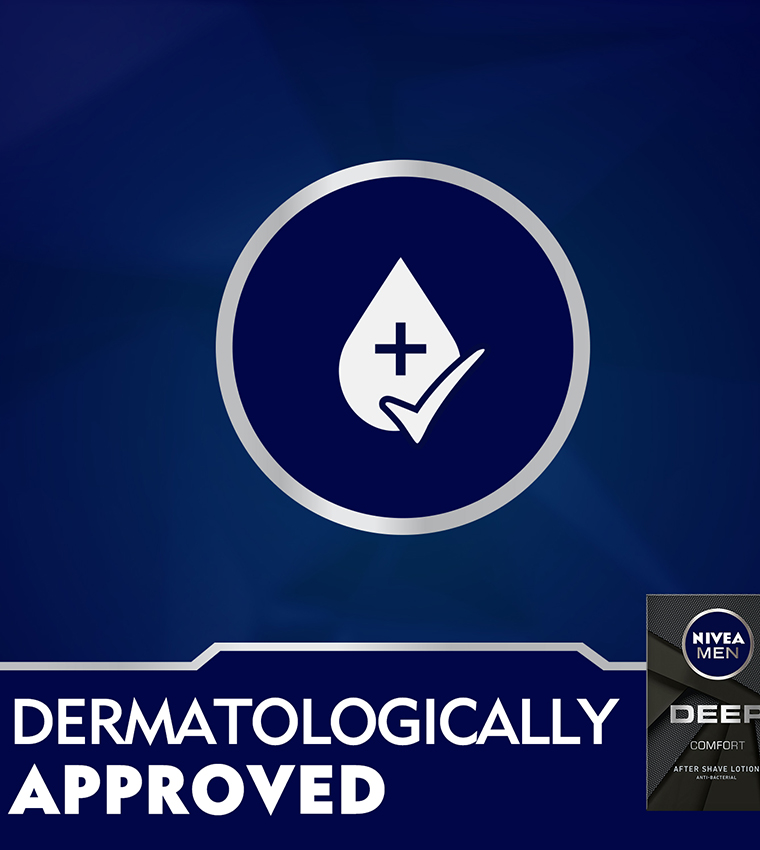 Buy Nivea MEN DEEP After Shave Lotion, Antibacterial Black Carbon, Woody Scent, 100ml In