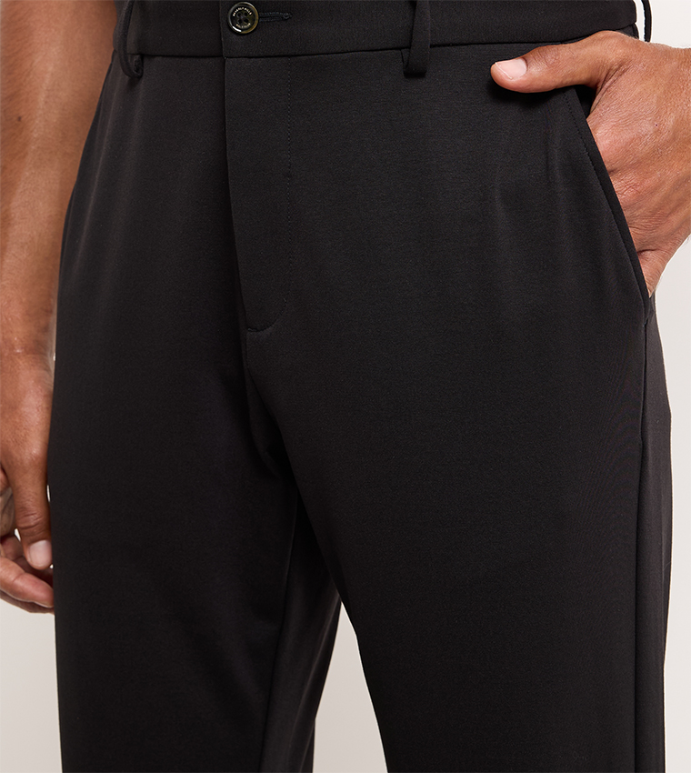 Solid Mid Rise Trousers