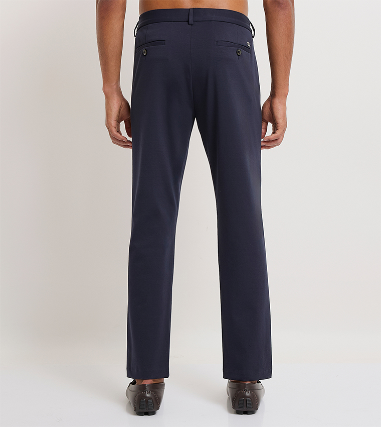 Solid Mid Rise Trousers
