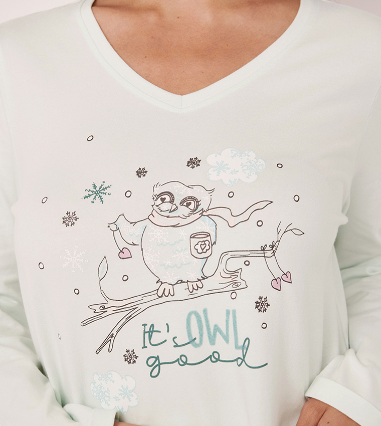 قميص بأكمام طويلة من القطن العضوي 