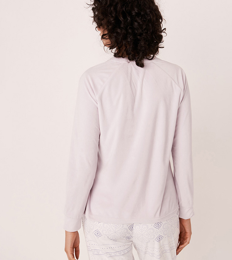 Luxury Velour Long Sleeve Shirt