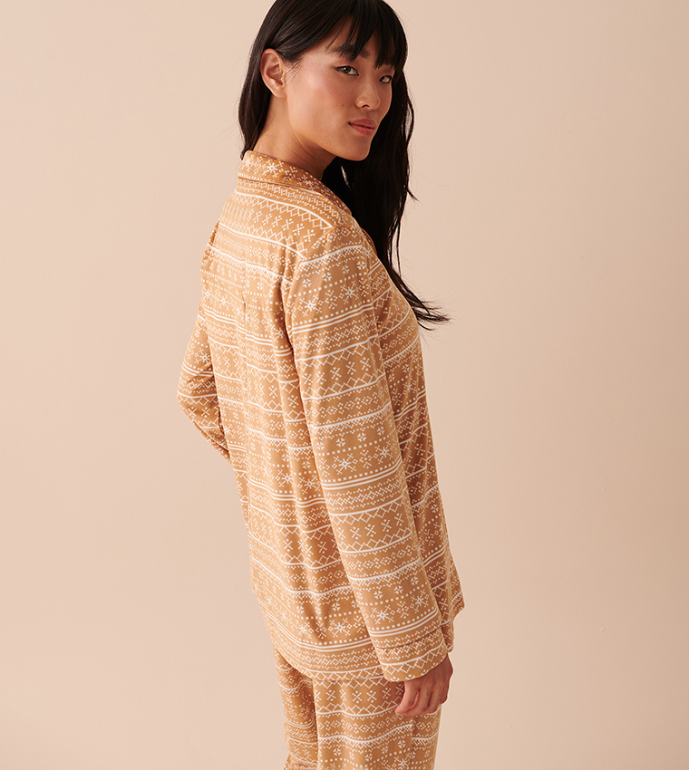 Luxury Velour Long Sleeves Button-Down Sleep Shirt