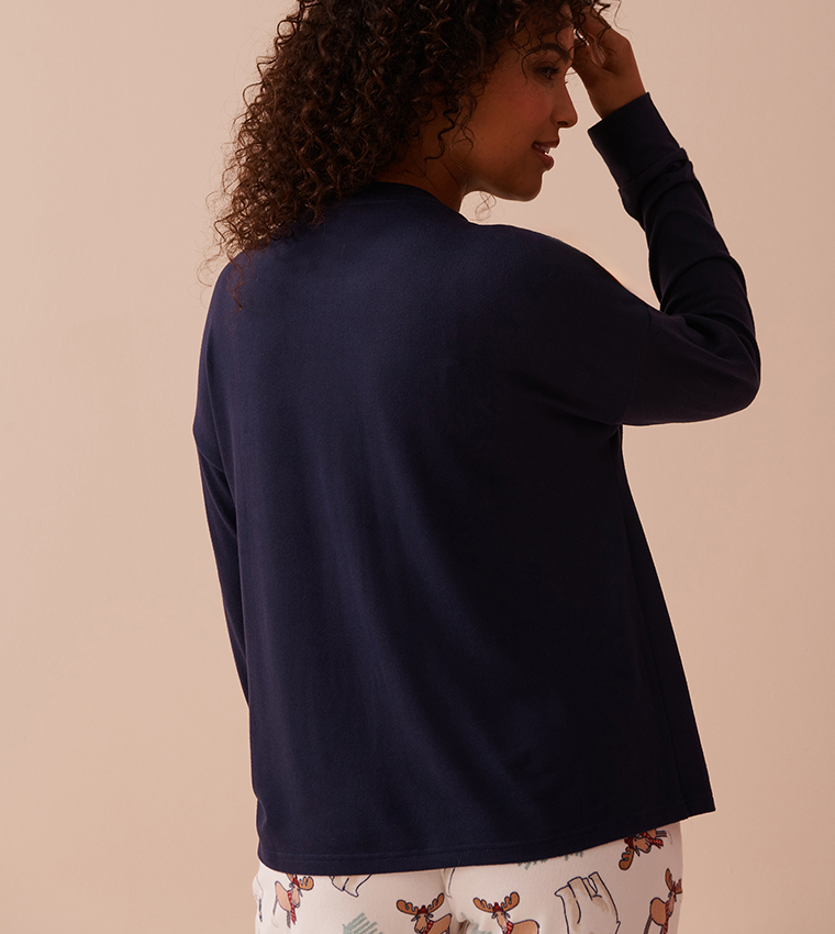 Animal Print Recycled Fibers Long Sleeves T-Shirt