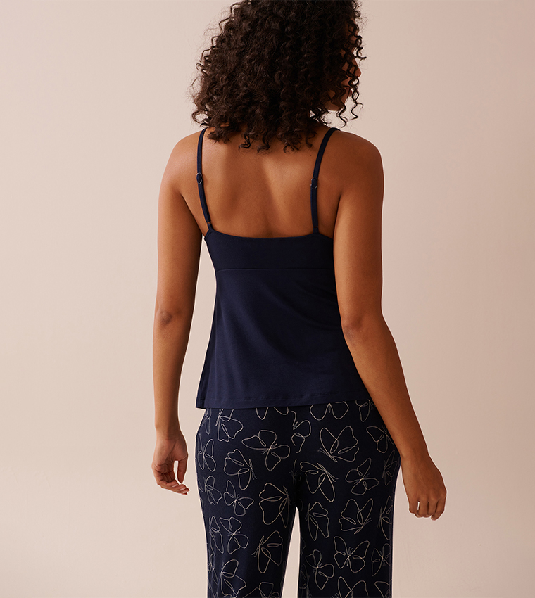 Butterfly Print Soft Jersey Cami