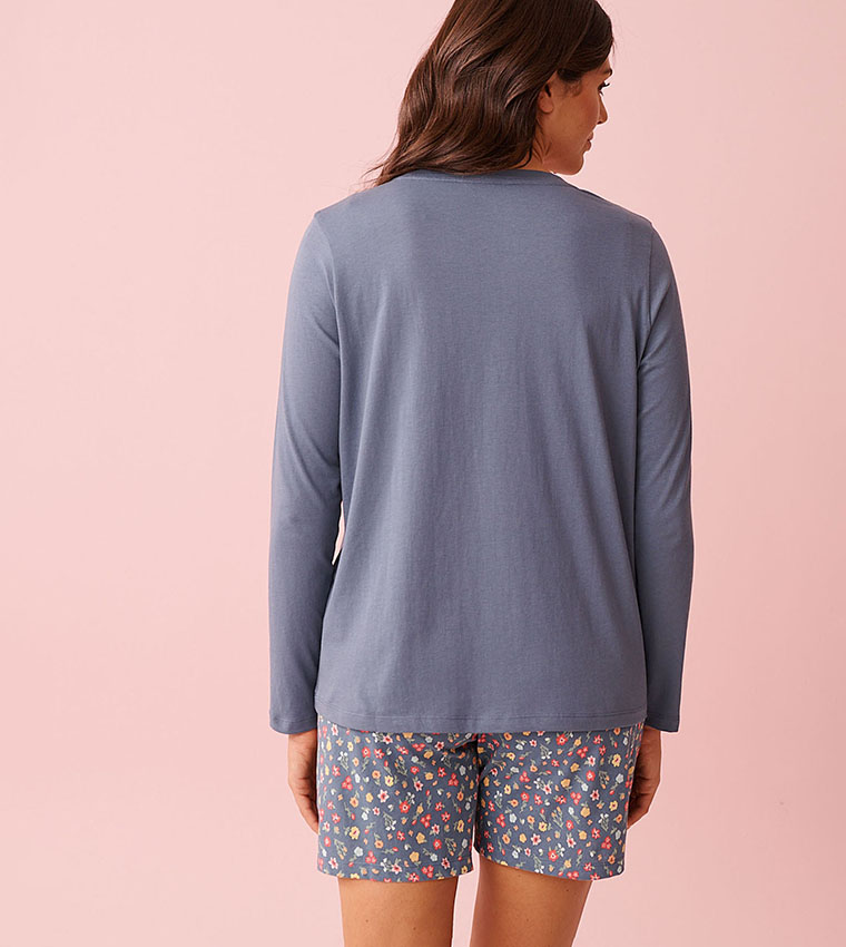 Cupcake Print Cotton Long Sleeves T-Shirt