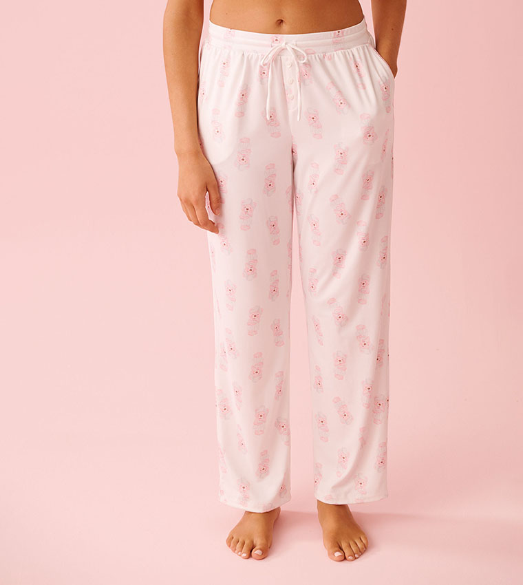 Spa Time Teddy Print Super Soft Pyjama Pants