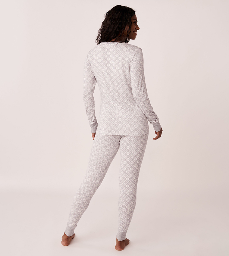 Buy La Vie En Rose CHRISTMAS Pajama Set In Beige 6thStreet Qatar