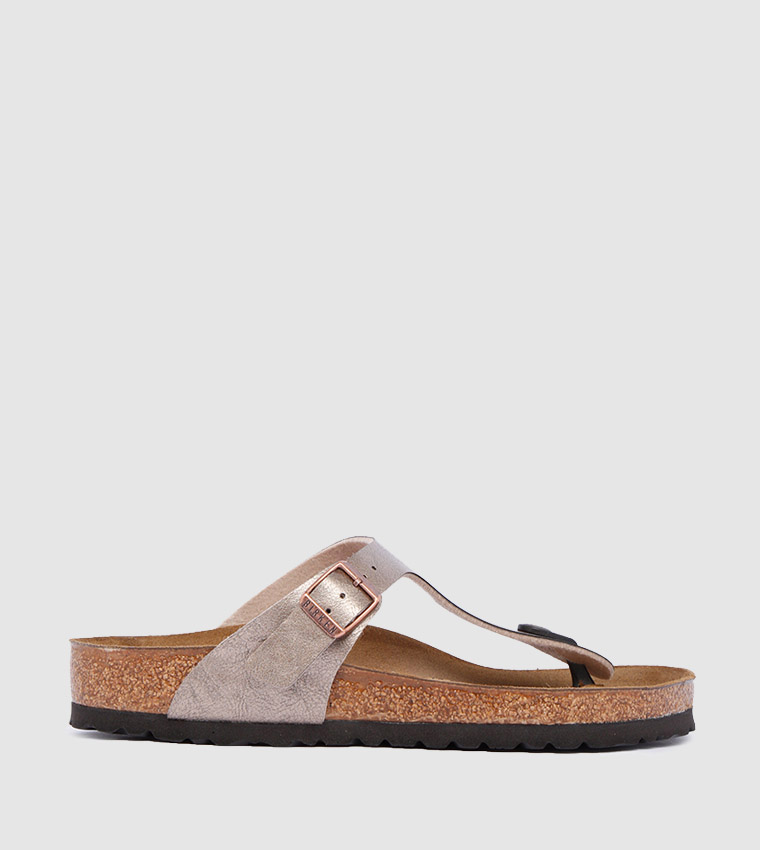 Buy Birkenstock Gizeh Bf Graceful Taupe In Brown