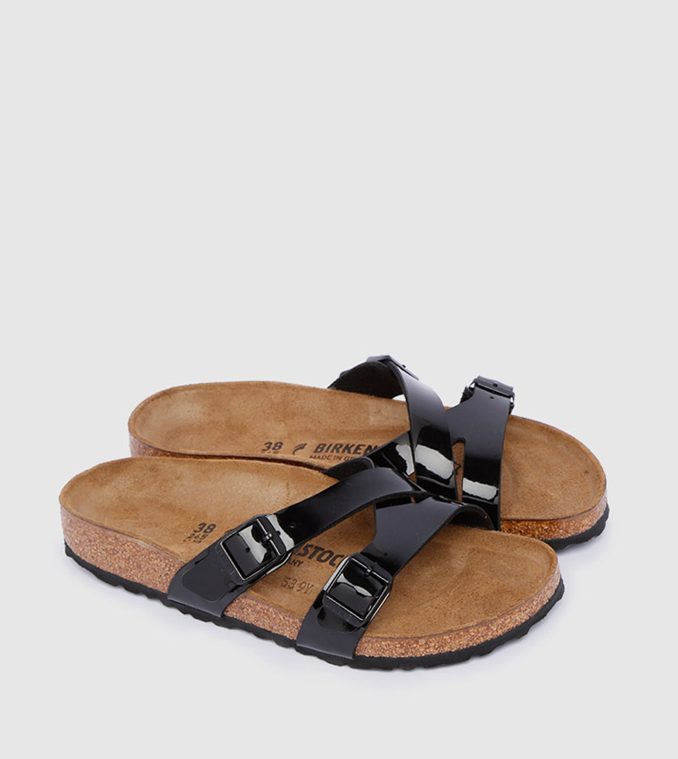birkenstock yao black patent