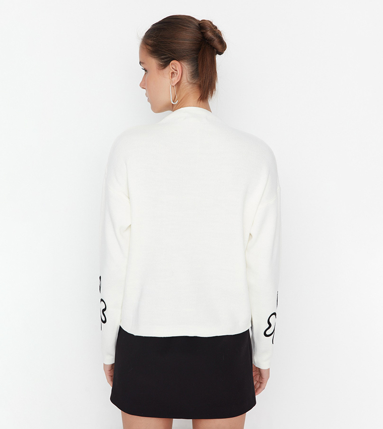 Stand Up Collar Knitwear Sweater