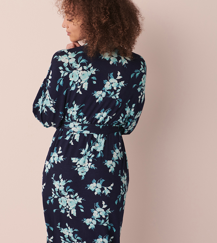 كيمونو جيرسي ناعم بحواف دانتيل