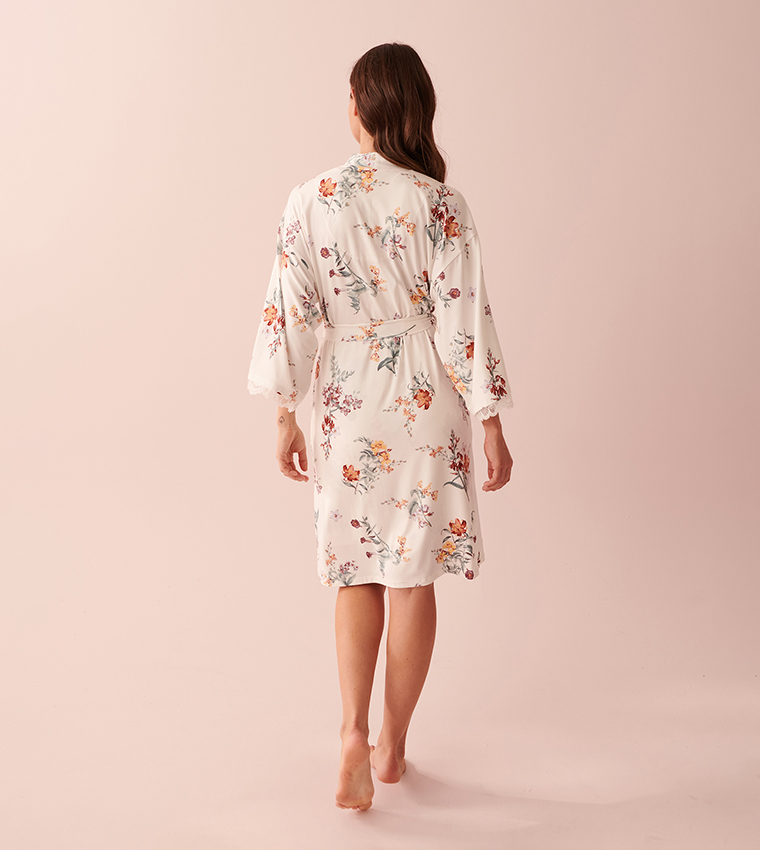 Super Soft Lace Trim Kimono
