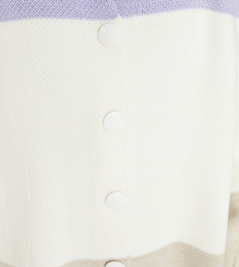 Color Block Knitwear Cardigan