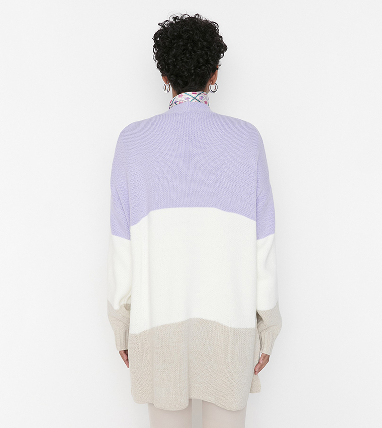 Color Block Knitwear Cardigan