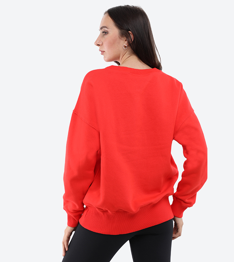 Buy Adidas Coeeze Long Sleeve Sweatshirt Red DU7192 In Red 6thStreet Kuwait