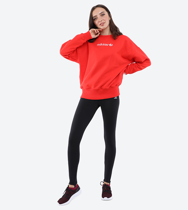 Buy Adidas Coeeze Long Sleeve Sweatshirt Red DU7192 In Red 6thStreet Kuwait