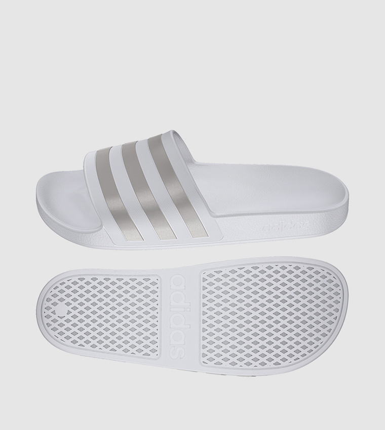 Striped Open Toe Slides