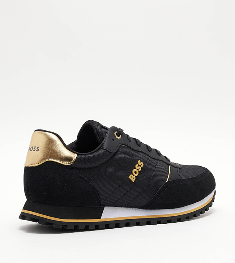 Raised Boss Buy BOSS Raised Logo Running Style Trainer Shoes In Black | 6thStreet ...