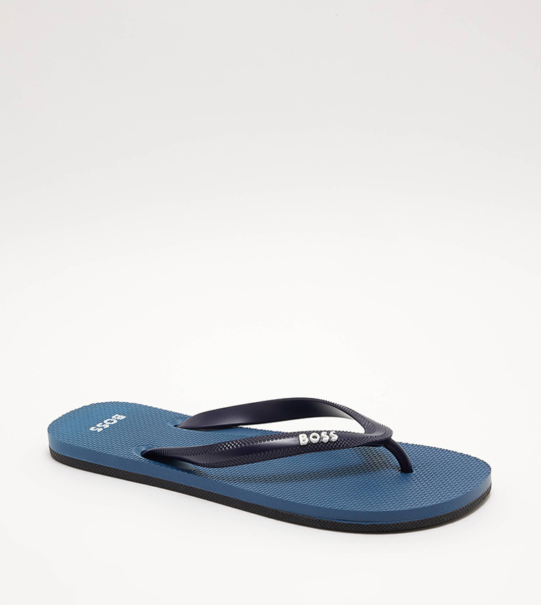 Buy Boss Branded Strap Flip Flops In Blue 6thStreet Qatar