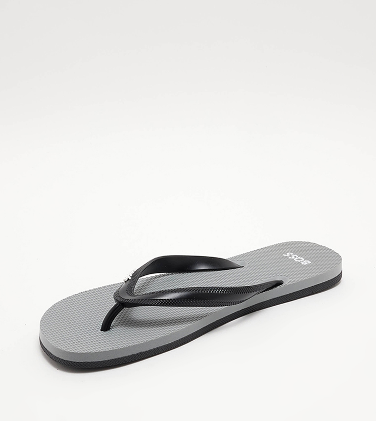 Buy BOSS Branded Strap Flip Flops In Grey 6thStreet Bahrain