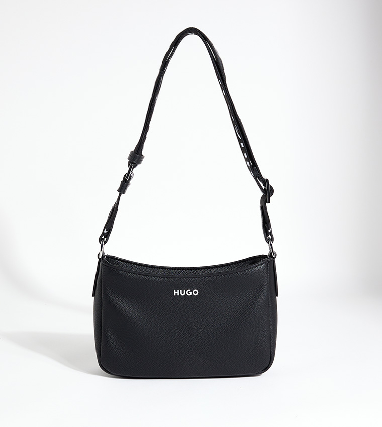 HUGOバッグ Buy HUGO Textured Logo Detail Convertible Crossbody Bag, In