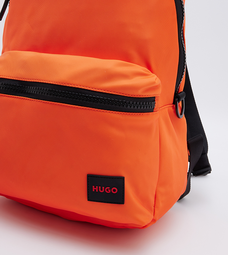 Logo Badge Zippered Backpack