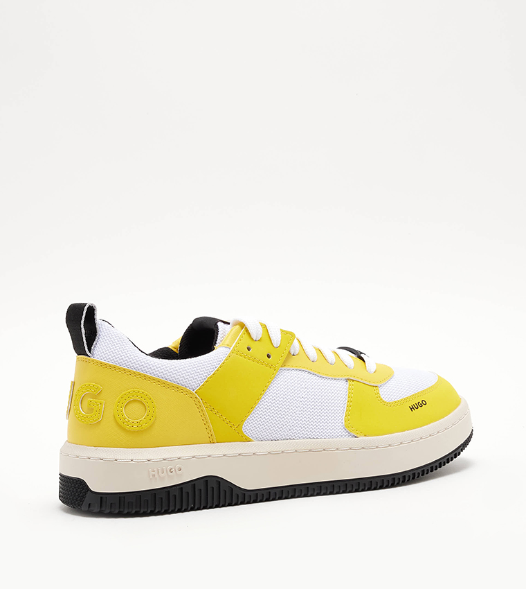 Buy HUGO Color Block Lace Up Sneakers In Yellow 6thStreet Bahrain