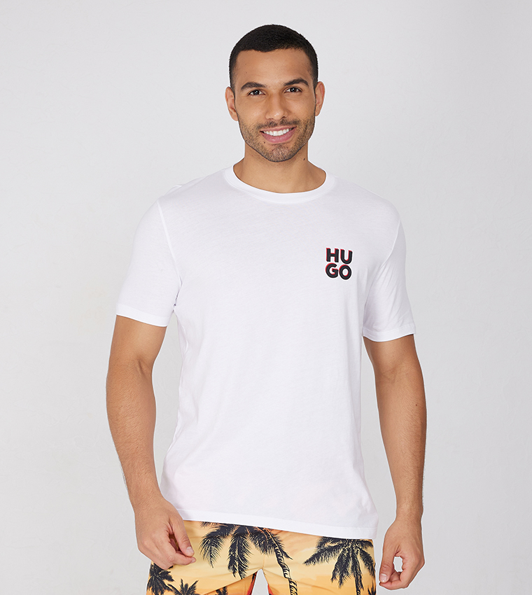 Pack of 2 Logo Printed Casual T-Shirts