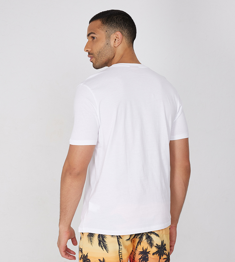 Pack of 2 Logo Printed Casual T-Shirts