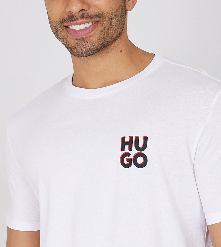 Pack of 2 Logo Printed Casual T-Shirts