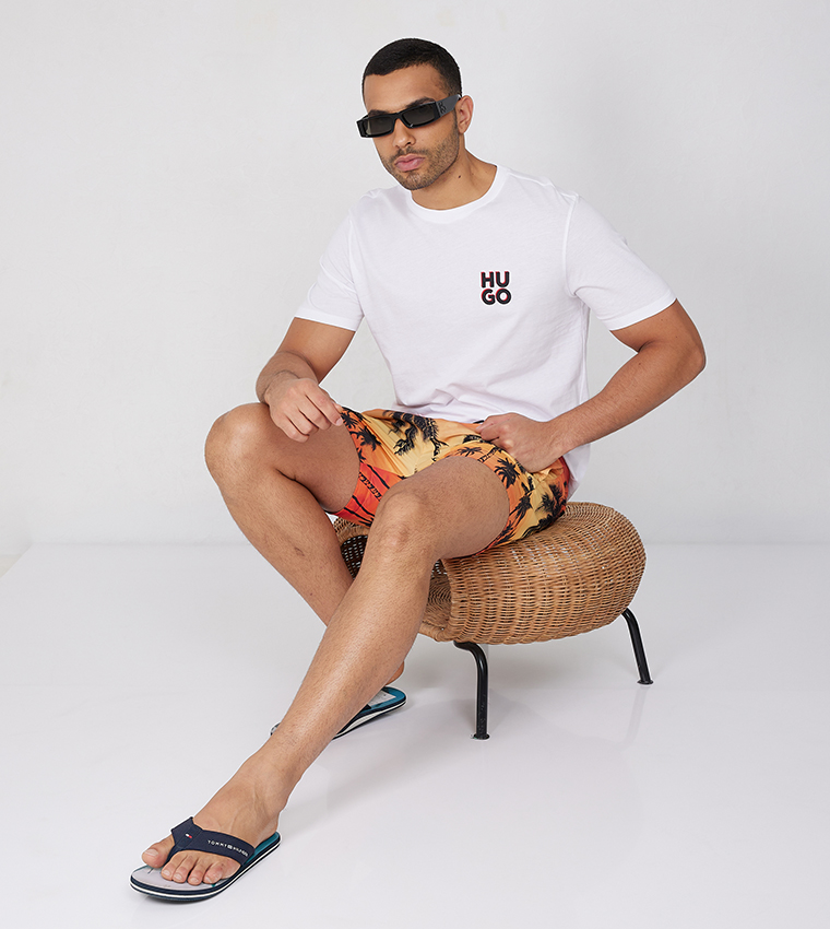 Pack of 2 Logo Printed Casual T-Shirts