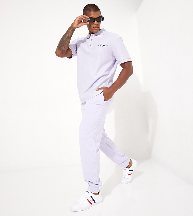 Logo Printed Mid Waist Joggers
