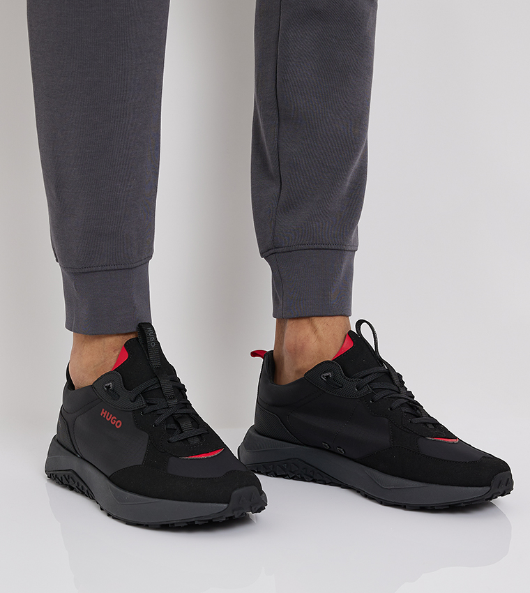 Buy HUGO Kane Runn Lace Up Shoes In Black 6thStreet UAE