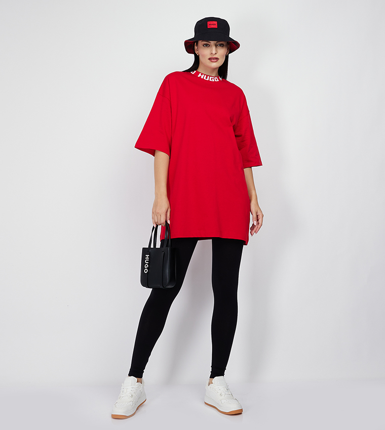 Oversized t shirt outlet dress red