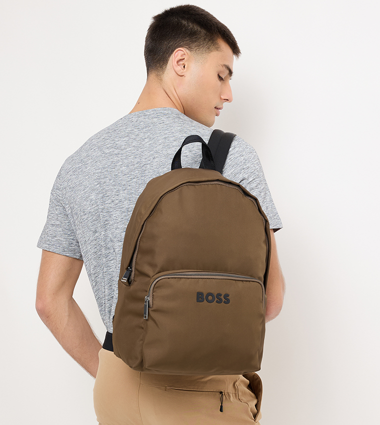 Boss leather backpack hotsell