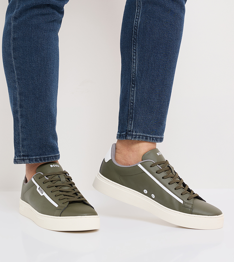 Logo Detail Lace Up Sneakers