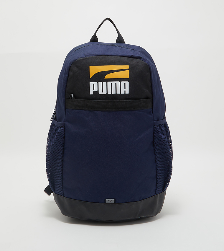 Puma black sales and blue backpack