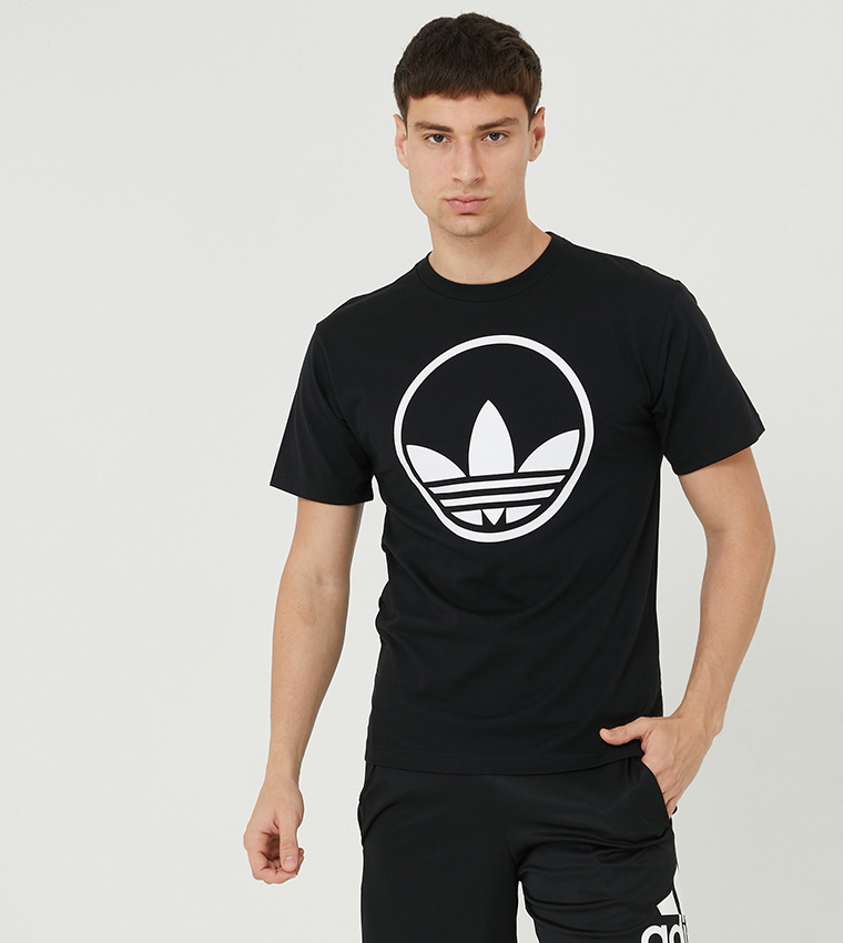 Clothing Black Adidas Trefoil T Shirt ADIDAS ADICOLOR CLASSICS