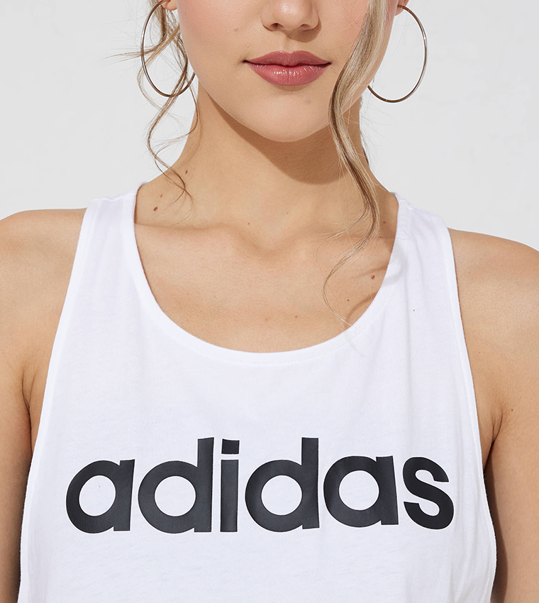 Logo Detail Sleeveless Active Tank Top