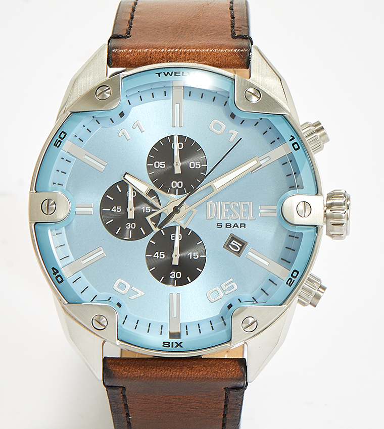 Buy Diesel Spiked Chronograph Watch In Blue 6thStreet UAE