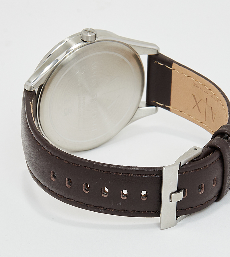 Dante Leather Strap Chronograph Watch