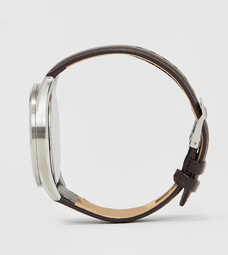 Dante Leather Strap Chronograph Watch