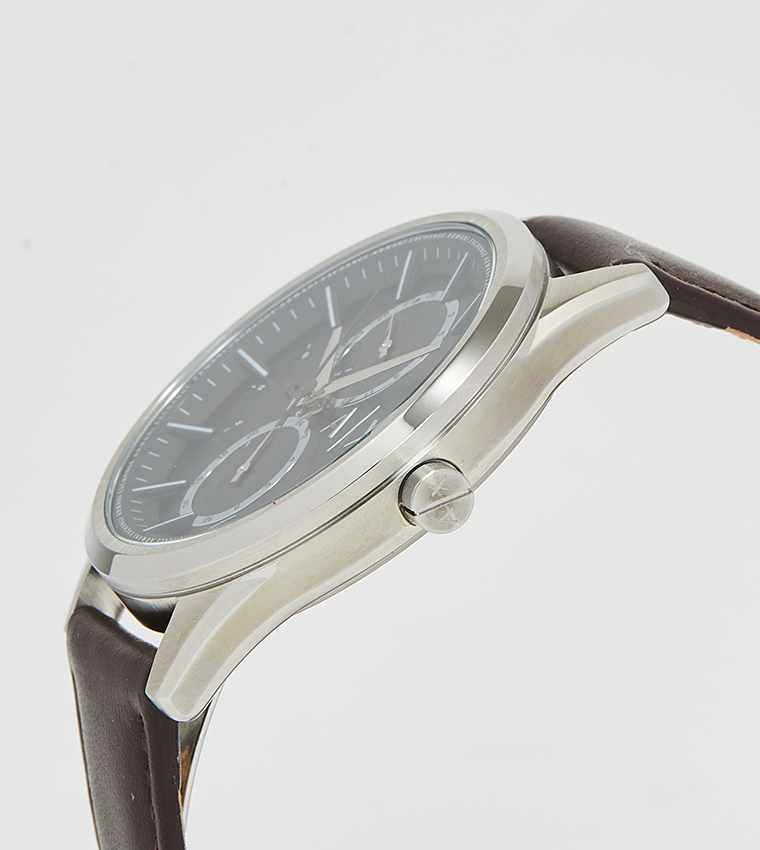Dante Leather Strap Chronograph Watch