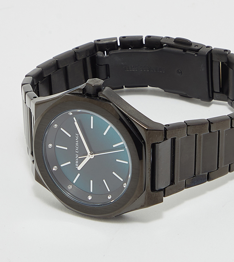 ANDREA Stone Studded Analog Watch
