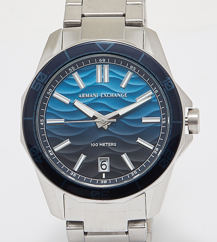 Spencer Blue Dial Stainless Steel Watch