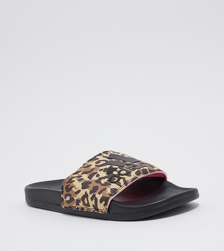 Adidas 2024 leopard sliders