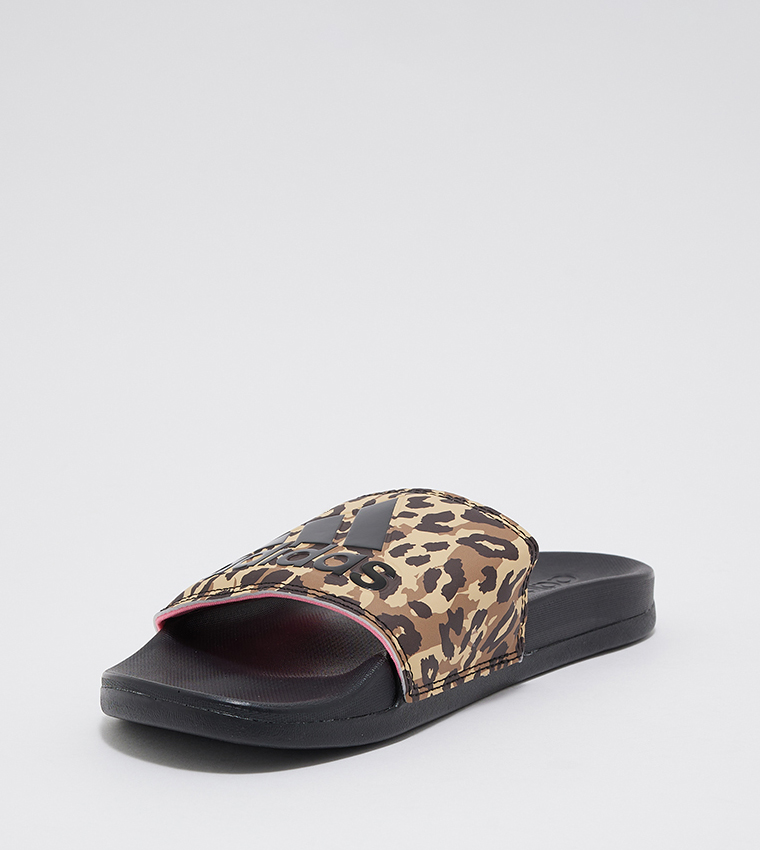 Adidas slides outlet leopard