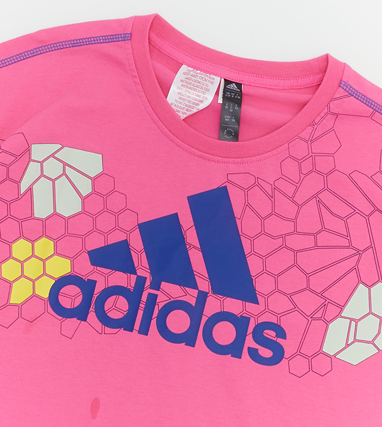 Girl's PWR Printed Short Sleeves Crop T-Shirt