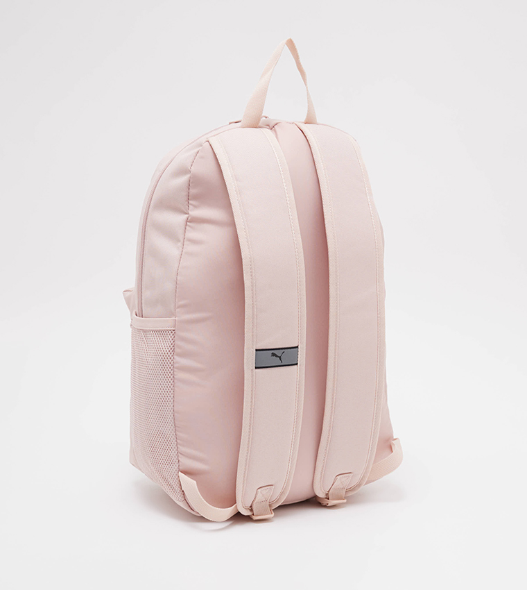 Buy Puma Logo Printed Zippered Backpack Set In Rose